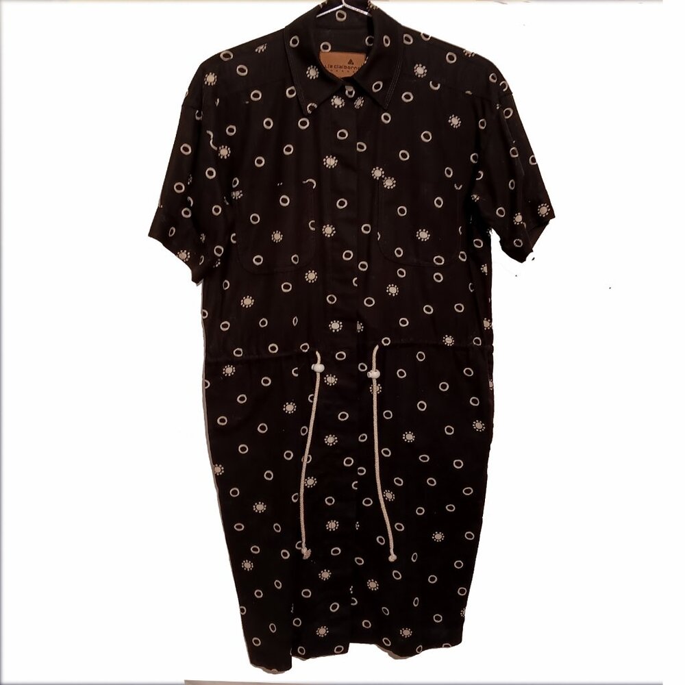 Liz Claiborne Vintage Short Sleeve Black and White Dress Size 8